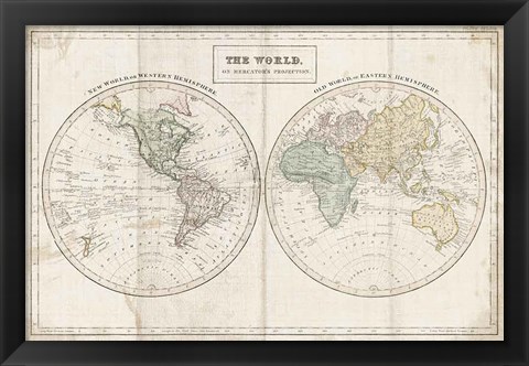 Framed Old World Eastern Western Linen Print