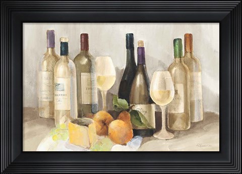 Framed Wine and Fruit II v2 Light Print