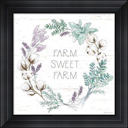 Framed Farmhouse Cotton VIII Print