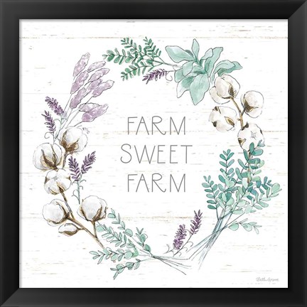 Framed Farmhouse Cotton VIII Print