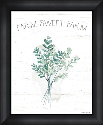 Framed Farmhouse Cotton V Print