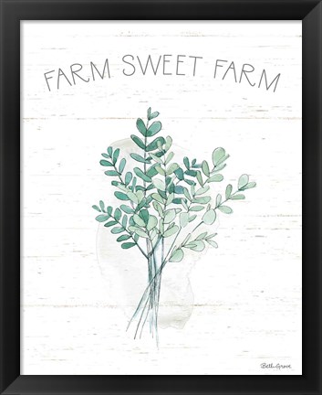 Framed Farmhouse Cotton V Print