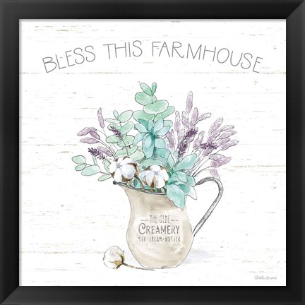 Framed Farmhouse Cotton II Print