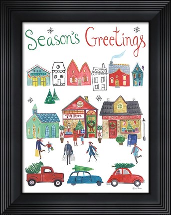 Framed Holiday Festivites I v2 Print