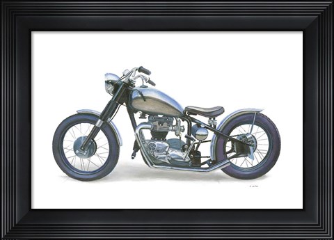 Framed Lets Roll II White Print