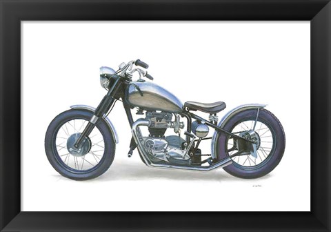 Framed Lets Roll II White Print