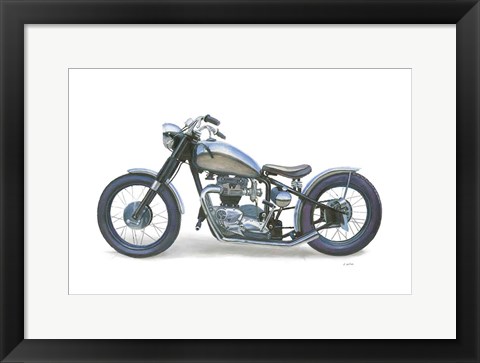 Framed Lets Roll II White Print