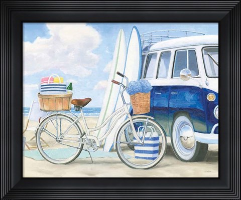 Framed Beach Time I Crop Print