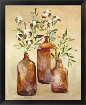 Framed Cotton Still Life III Print