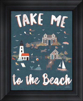Framed Seaside Village VI Print