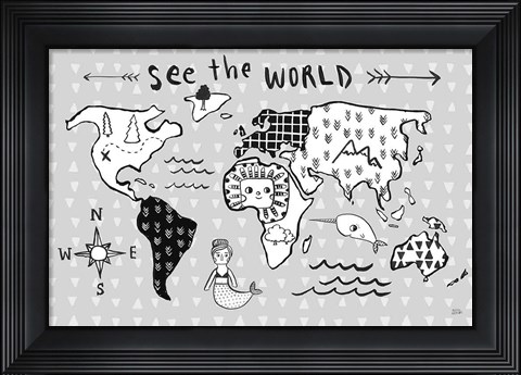 Framed Scandy Baby I Print