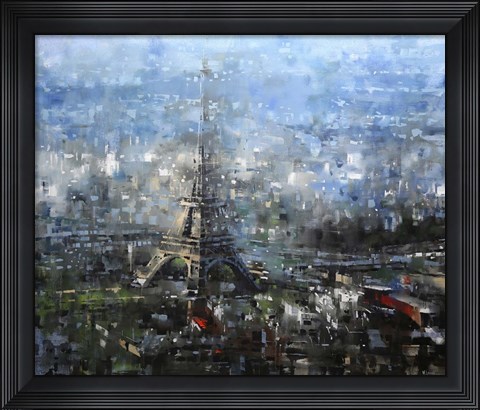 Framed Blue Paris Print
