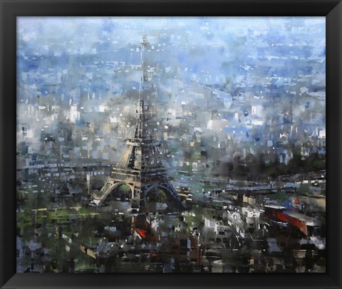 Framed Blue Paris Print