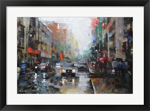 Framed Montreal Rain Print