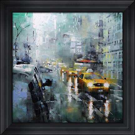 Framed New York Rain Print