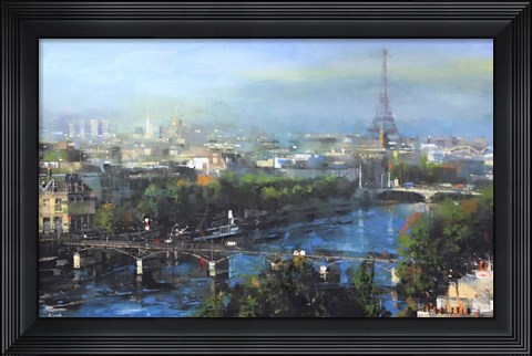 Framed Paris Pedestrian Bridge Print