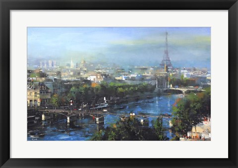 Framed Paris Pedestrian Bridge Print