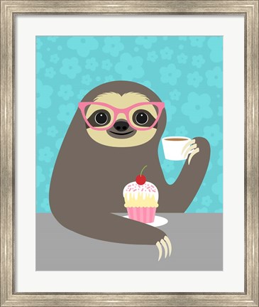 Framed Diva Sloth Print