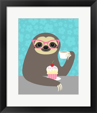 Framed Diva Sloth Print