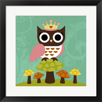 Framed Princess Owl Print