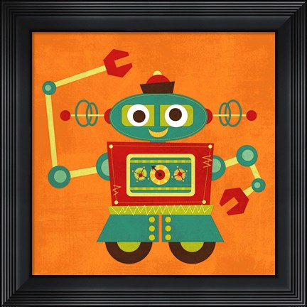 Framed Robot 2 Print
