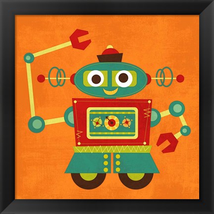 Framed Robot 2 Print