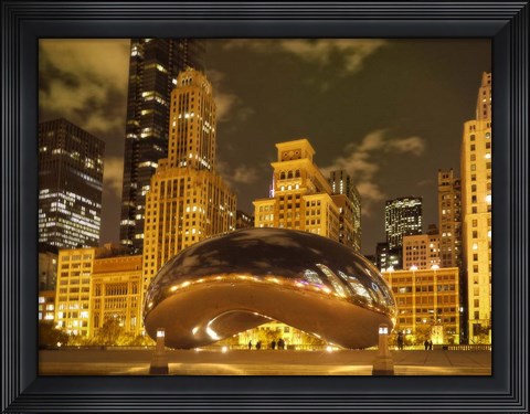 Framed Bean at Night Print