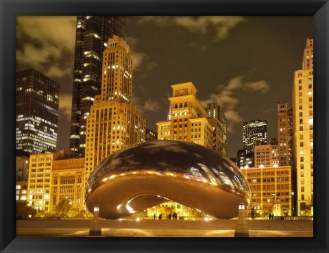 Framed Bean at Night Print