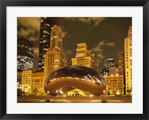 Framed Bean at Night Print