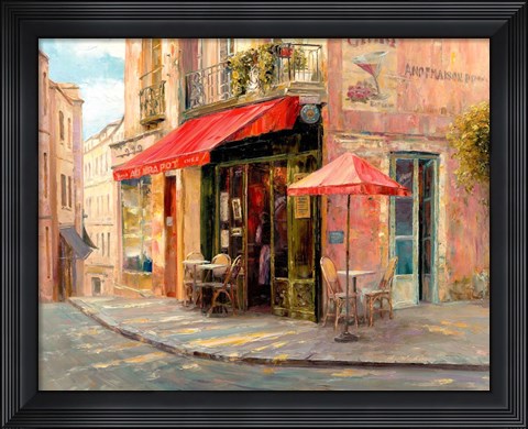 Framed Hillside Cafe Print