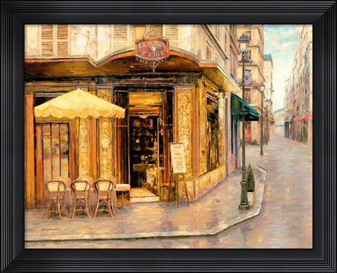 Framed Red House Cafe Print