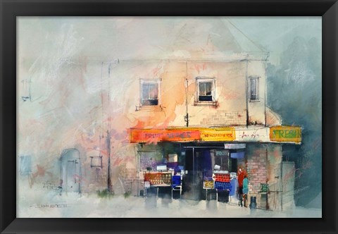 Framed Corner Store Print