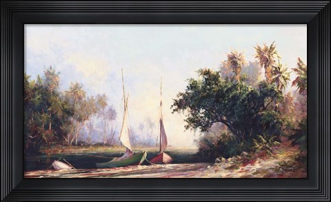 Framed Peace River Sunset Print