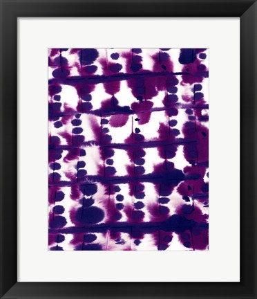 Framed Parallel Purple Mauve Print