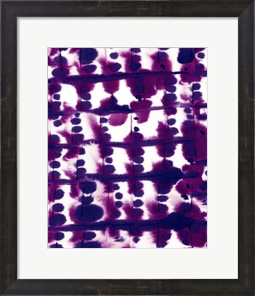Framed Parallel Purple Mauve Print