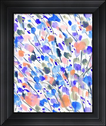 Framed Wild Nature Blue Print