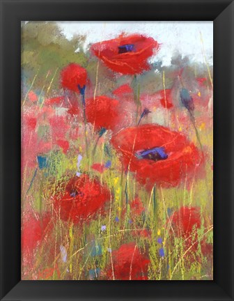 Framed In the Poppy Field Print