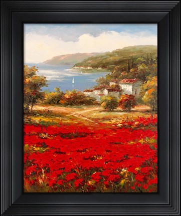 Framed Poppy Harbor Print