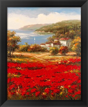 Framed Poppy Harbor Print