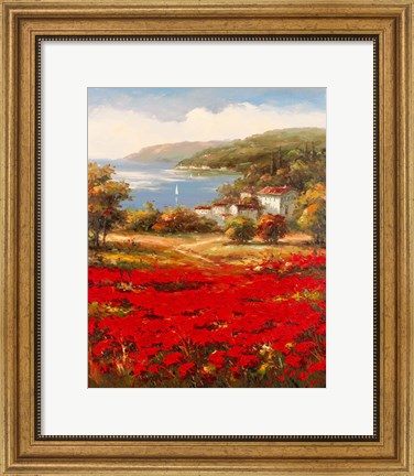 Framed Poppy Harbor Print