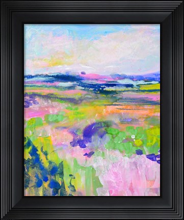 Framed Colourful Land I Print