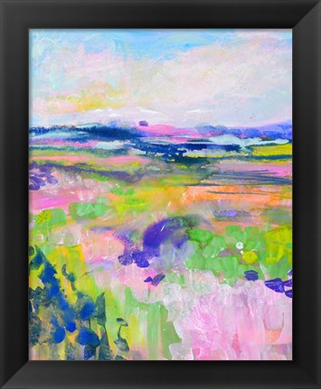 Framed Colourful Land I Print