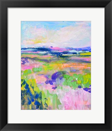 Framed Colourful Land I Print