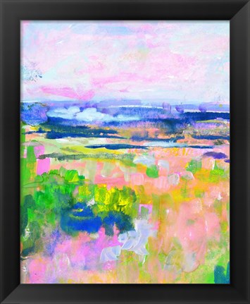 Framed Colourful Land II Print