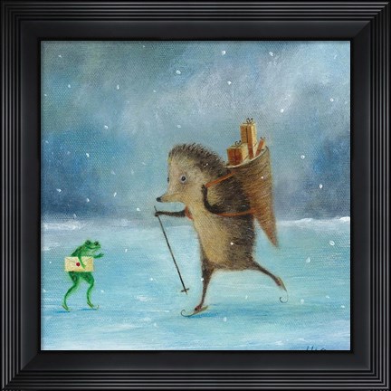 Framed Julemanden Print