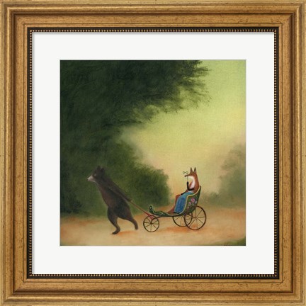 Framed La Passeggiata of the Lady Dowager Print