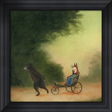 Framed La Passeggiata of the Lady Dowager Print