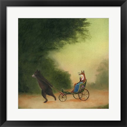 Framed La Passeggiata of the Lady Dowager Print