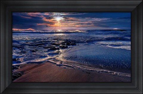 Framed Deep Blue Print