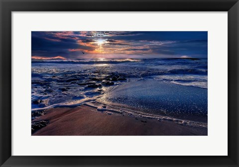Framed Deep Blue Print